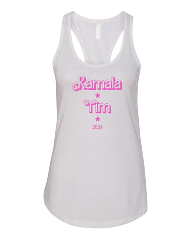 Kamala & Tim Women's White Tank