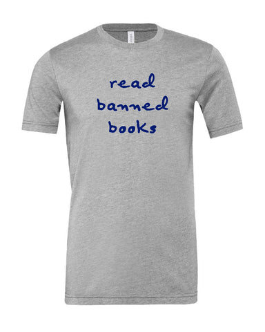 READ BANNED BOOKS Unisex Heather Grey T