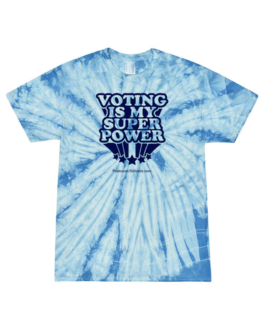 SUPER POWER Unisex Baby Blue Tie-Dye T