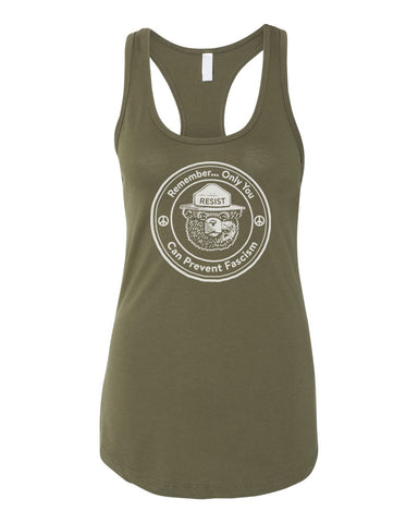 ONLY YOU CAN PREVENT Women's Olive Tank
