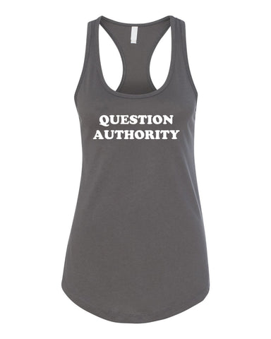 QUESTION AUTHORITY Women's Dark Grey Tank