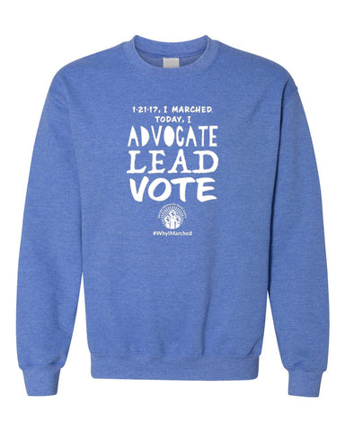 GAFSJ Heather Royal Fleece Crewneck