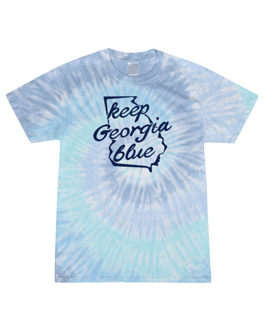 GEORGIA BLUE Unisex Blue Tie-Dye T