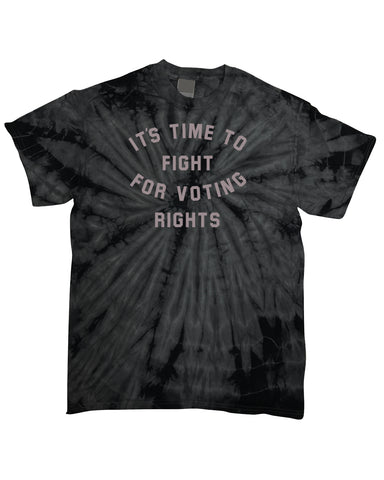 Fight for Voting Rights Black Tie-Dye T
