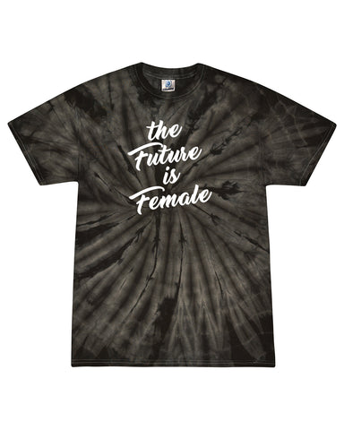The Future is Female Unisex Black Tie-Dye T