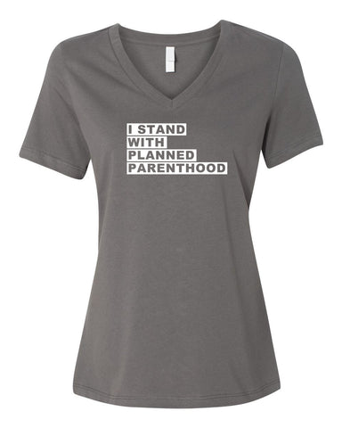 I Stand with PP Relaxed Ladies V neck